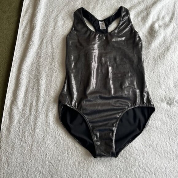 Balera Metallic Gunmetal Grey Leotard Adult Medium EPC - Picture 1 of 9